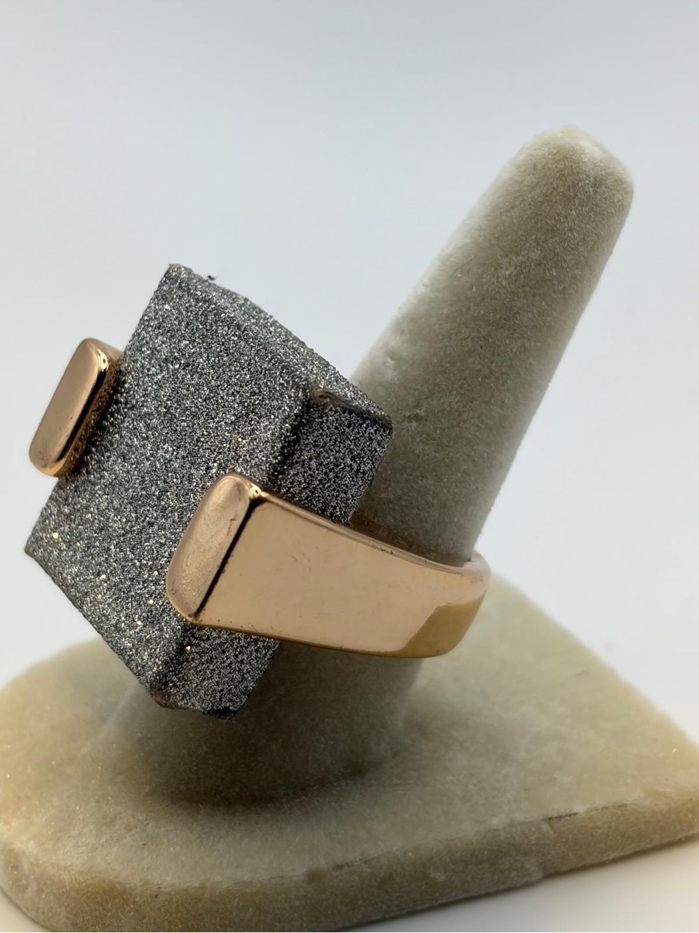Aldo  Gold Rectangular Minimalist Ring - Picture 3 of 7